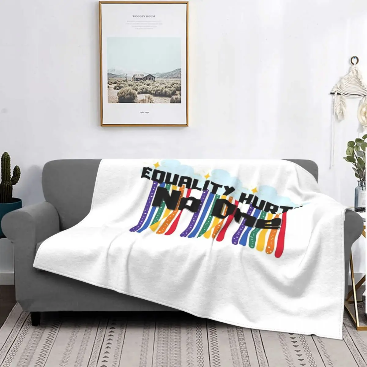 

Manta a cuadros para cama, manta de muselina para sofá, a cuadros, No One 3