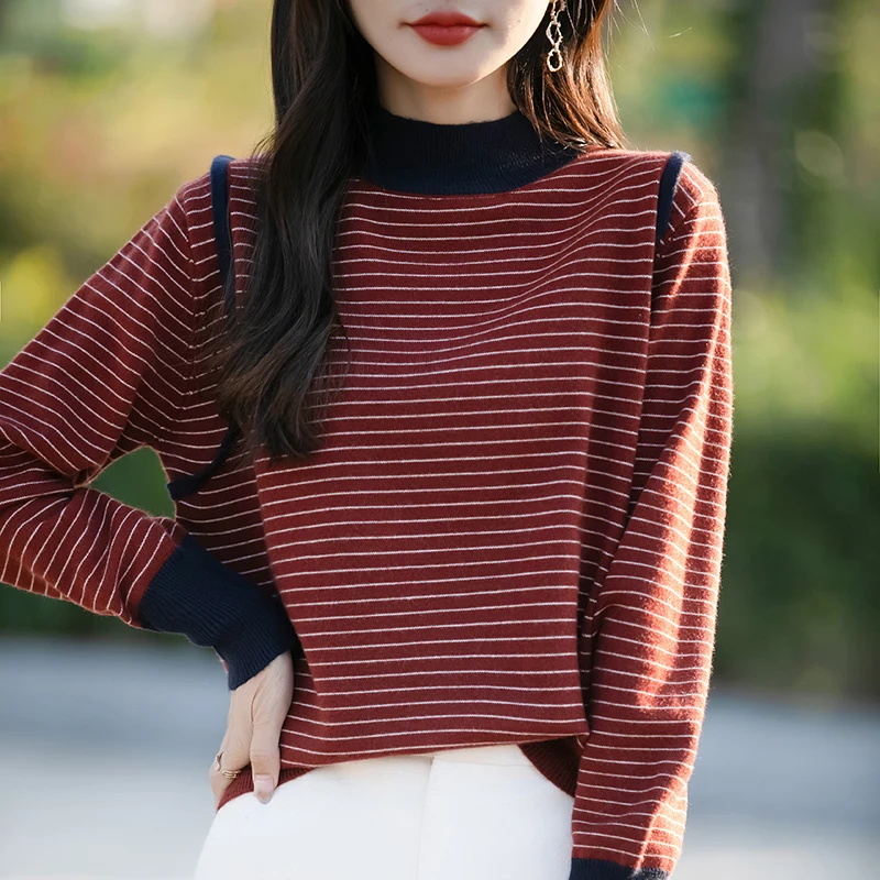 Женский вязаный топ из 100% мериносовой шерсти осень/зима новая толстовка с