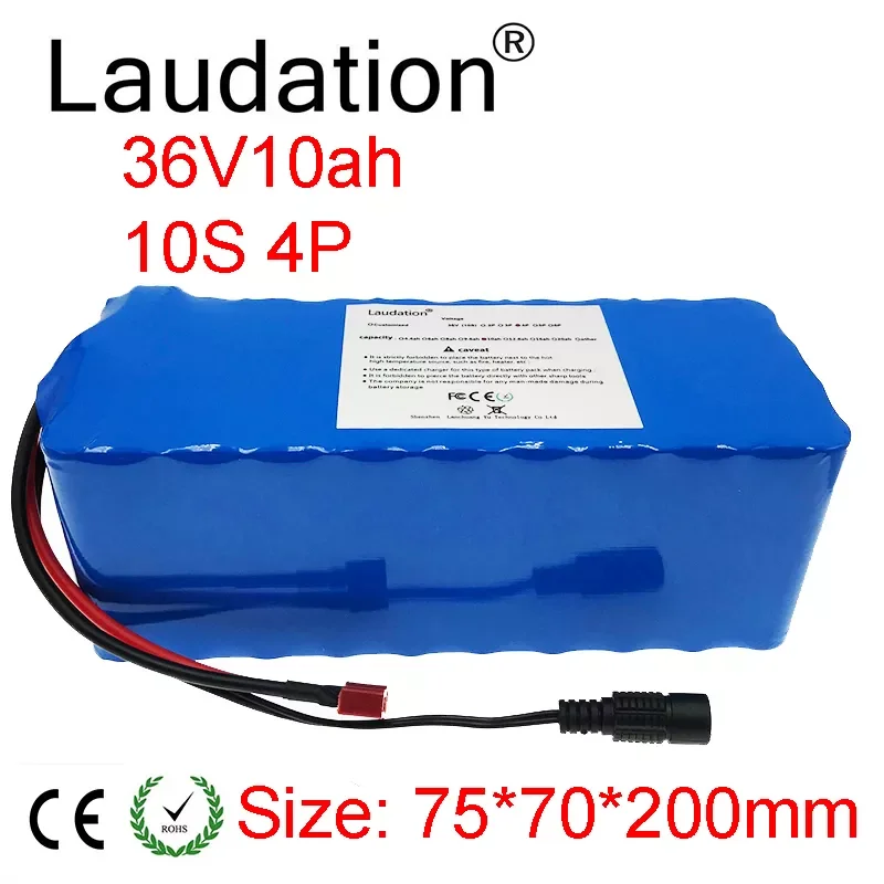 

Laudation 36V 10ah Electric Bicycle Lithium Battery 42V 18650 Li-Ion Battery Motorcycle Electric Car Bicycle Scooter With BMS