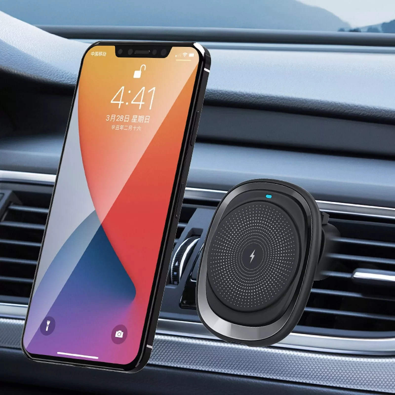 

2023NEW Watch Charging Station 15W Wireless Car Charger Holder Fast Adsorption Wireless Charging Stand Dock Charging Station