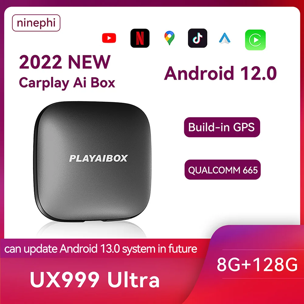 Carplay Spotify Netflix Iptv Tv box Android авто беспроводной Ai Box Автомобильная Мультимедийная