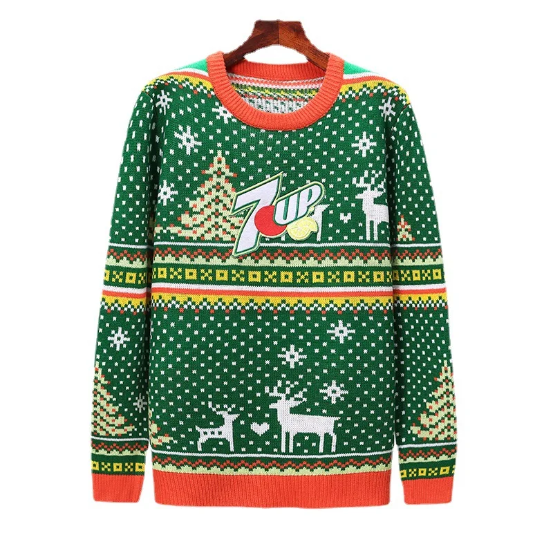 

European and American Christmas Sweater New Acrylic Knitted Sweater Christmas Sweater Design Slim Sweatshirt