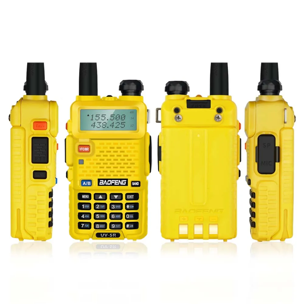 BaoFeng UV 5R Walkie Talkie UV-5R 5W Two Way Ham Radio Comunicador UV5R Transceiver 128CH Dual-Band Intercom Transmitter |