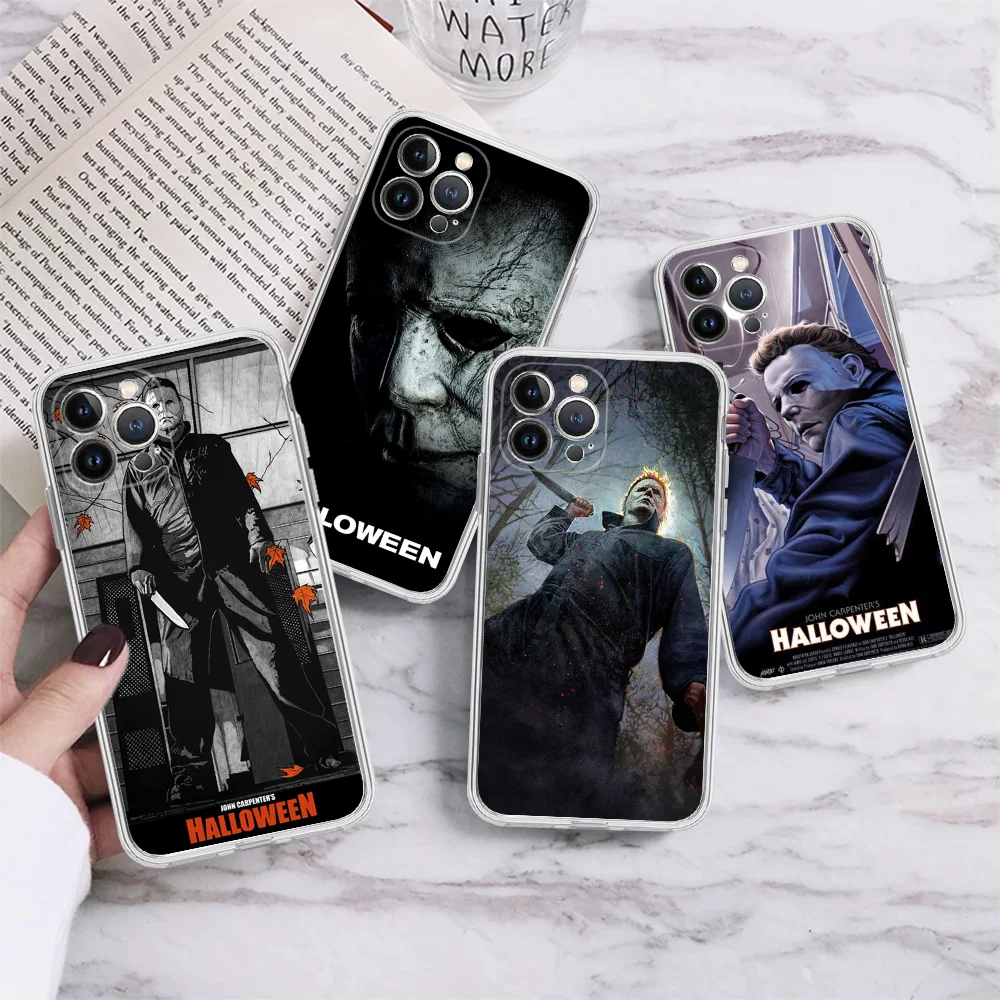Чехол для телефона M-Michaels-M-Myers Horror Halloween Movie мягкий силиконовый чехол Iphone 15 14 13 Pro Mini
