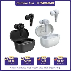 tronsmart apollo air bluetooth earphone ancactive noise cancelling wireless headphone with in ear detectionwireless charging free global shipping