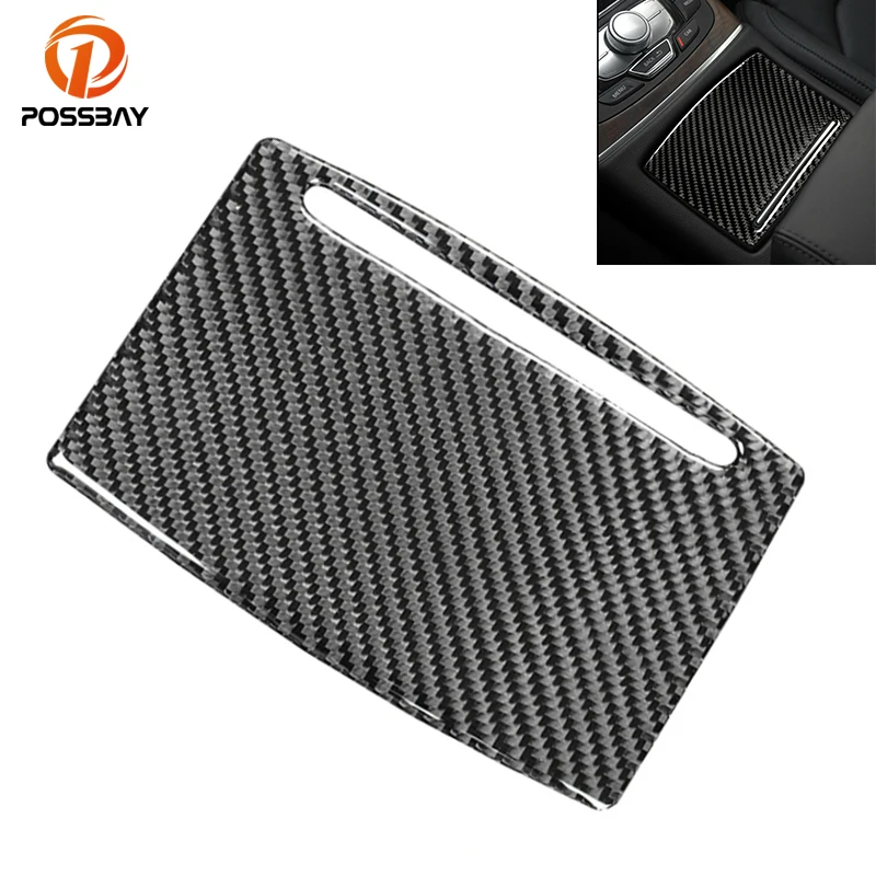 

Автомобильный держатель стакана для воды из углеродного волокна, панель, наклейка на обшивку для Audi A6 A7 2012 2013 2014 2015-2018, аксессуары для интерь...