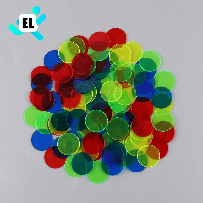 

100pcs Montessori Education Math Toys Learning Resources Color Bingo Chip Supply