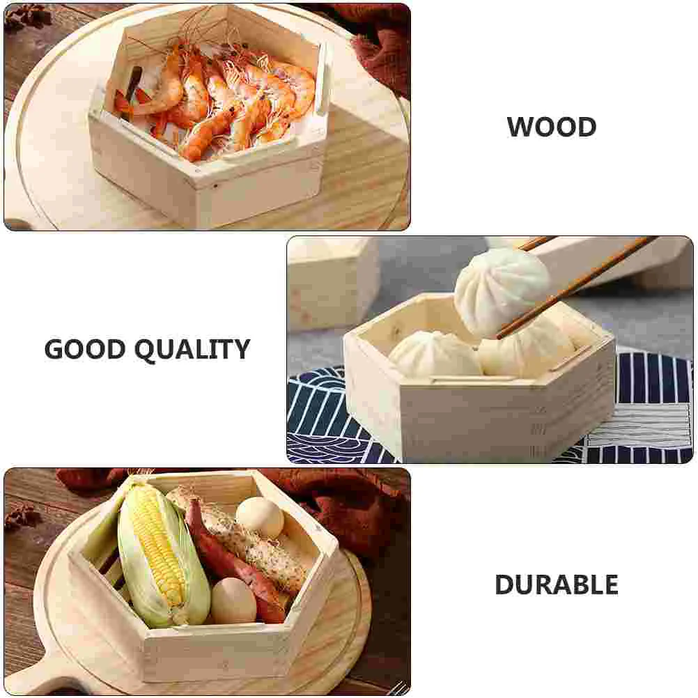 Контейнер для приготовления пищи на пару алмазная деревянная пароварка