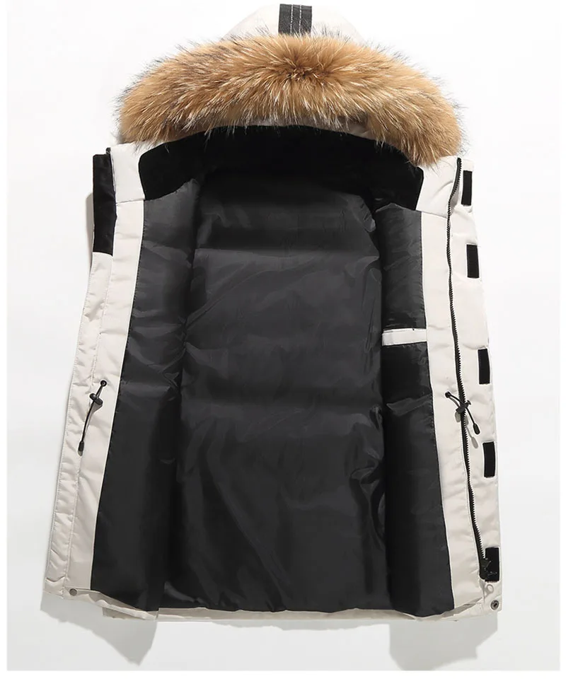Men's Down Coat 2022 Winter new Solid color Women Hooded Thick Warm 90% White Duck Down Jacket Couple Clothes Black white
