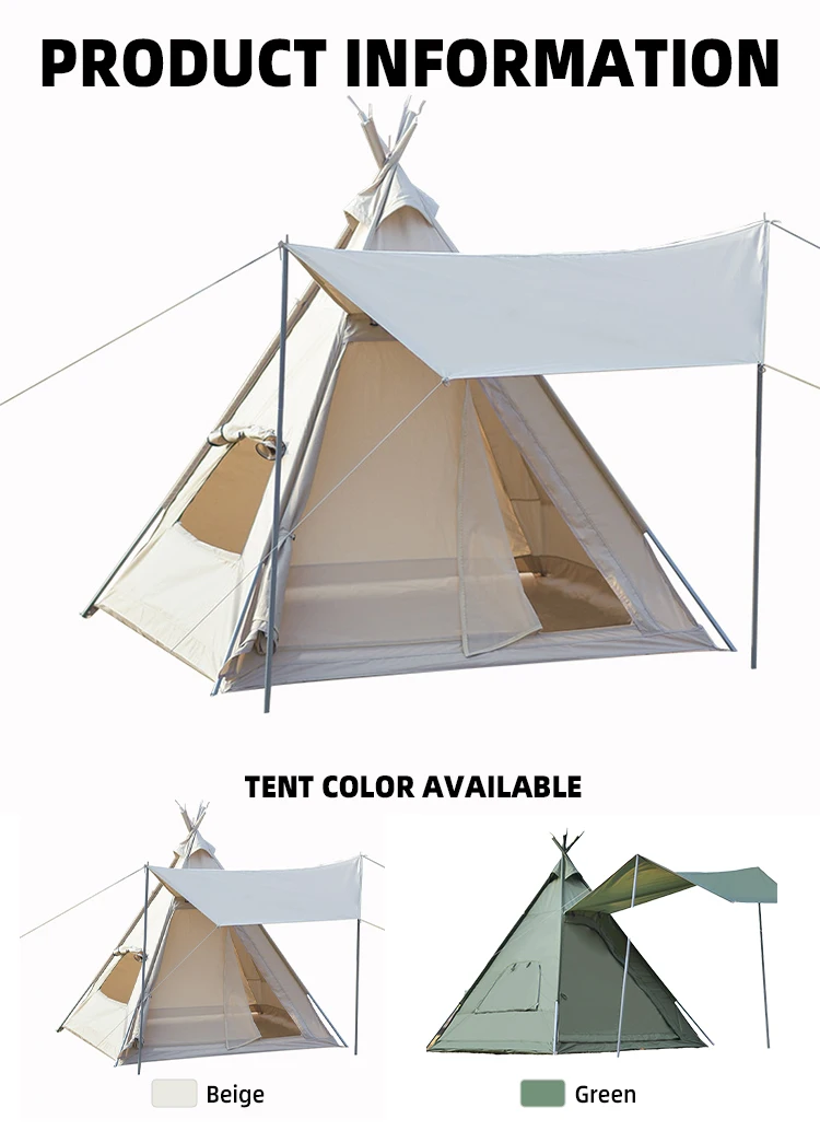 Портативная складная ветрозащитная индийская палатка-типи на заказ большой