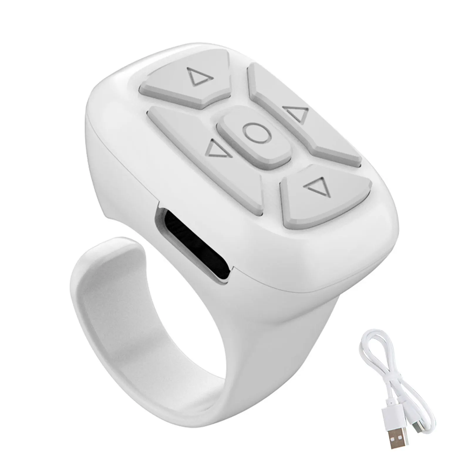 

Selfie Page Turner Wireless For Phone Rechargeable -compatible Remote Control Fingertip Camera Scrolling Ring Video