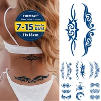 ink juice waterproof temporary tattoo stickers indian totem henna body art transfer fake tattoos men women lasting blue tatoo