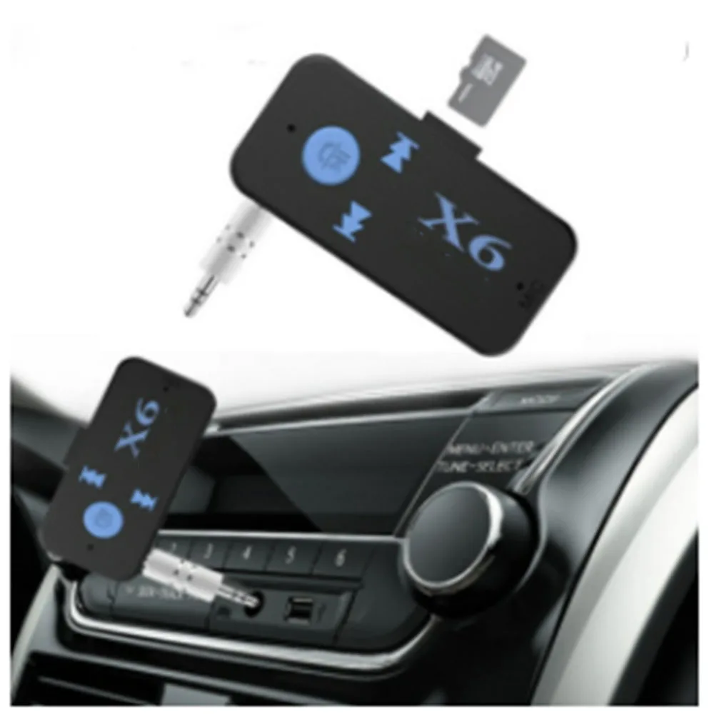 GIAUSA X6 Universal Bluetooth-compatible Receiver V4.1 for Tf Card Handfree Call Music Player Telephone Auto AUX In/Output MP3 |