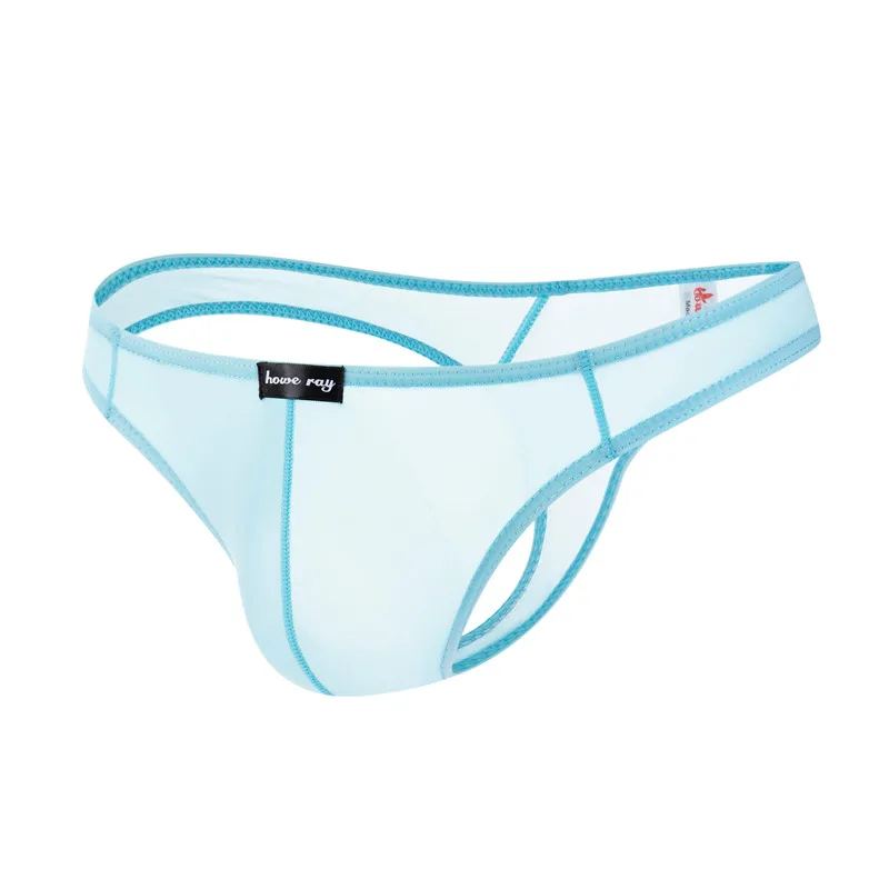 4PCS Ultra-Thin Men Briefs Solid Breathable Summer Sexy Men Underwear Low Waist Mesh Seamless Bikini Underpants Homewear Briefs