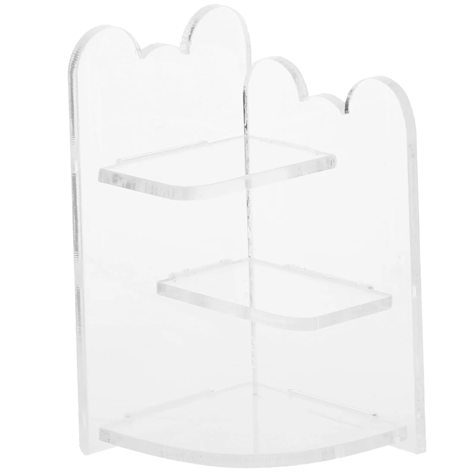 

Mini House Pot Rack Shelf Ornament Accessory Miniature Acrylic Shelves Storage Model Furniture