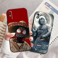 marvel logo moon knight phone case for xiaomi redmi 7 7a 8 8a 8t 9 9t 9a 9c note 7 8 9 9s funda soft back silicone cover