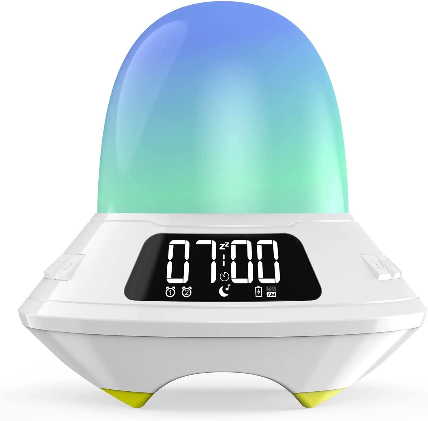 

Smart RGB Wake Up Night Light Alarm Clock with Bluetooth Speaker Sunrise Digital Alarm Clock Light for Kids Sleep Room Decorati