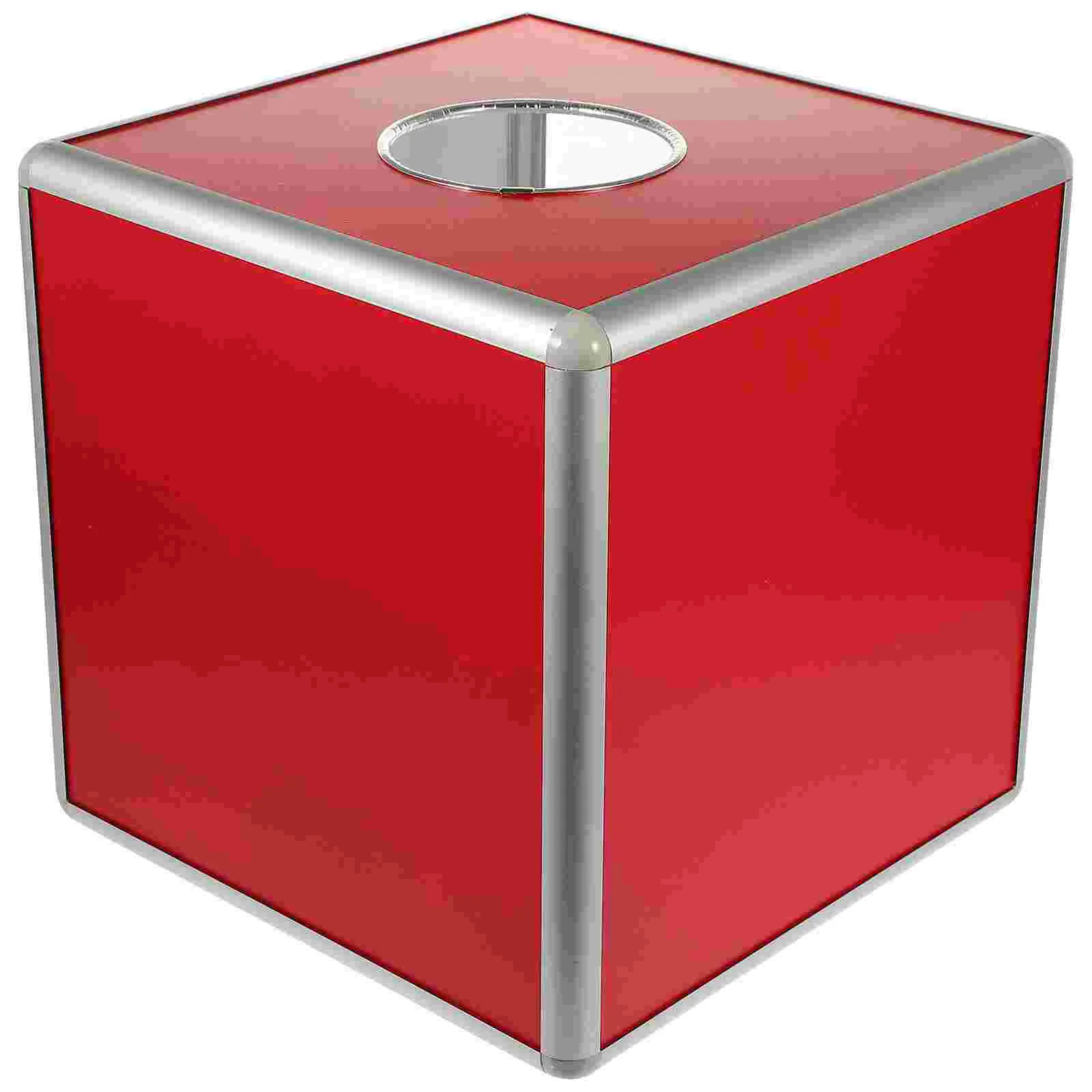 

Meeting Raffle Box Cubic Ballot Box Multi-function Lottery Box Donation Case
