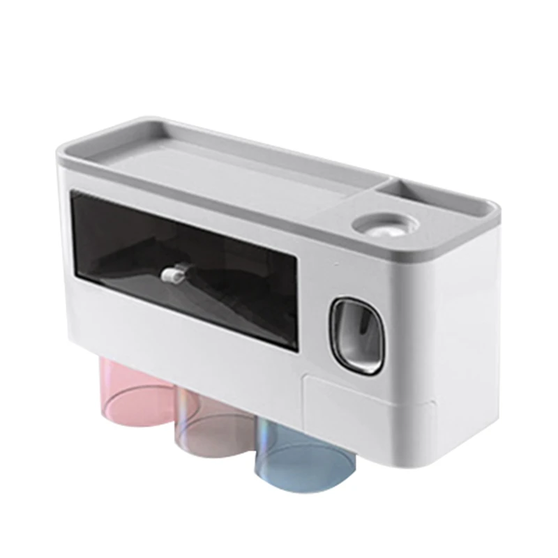 

Magnetic Adsorption Toothbrush Holder Automatic Toothpaste Squeezer Home Storage Shelves Bathroom Accessories
