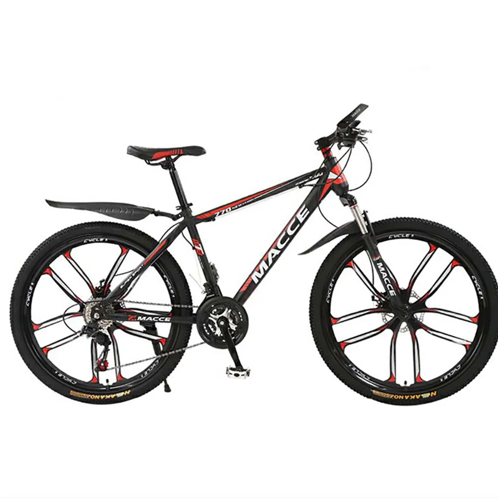 

Mountain Bicycles 26 Inches Mountain Bicycle Adults High Carbon Steel Frame Students Variable Speed Cross Outdoor Riding