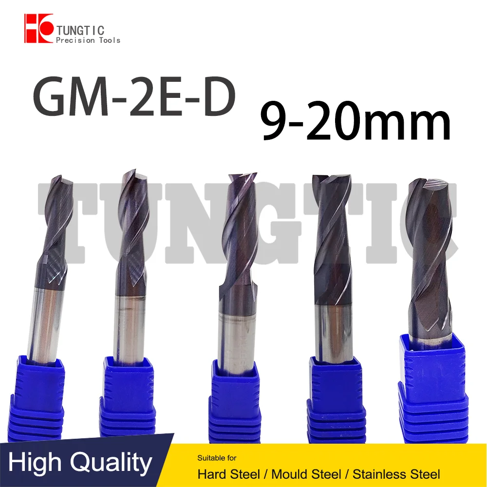 GM-2E Series9-20 мм 2-зубые концевые фрезы со сплющенной поверхностью и прямым