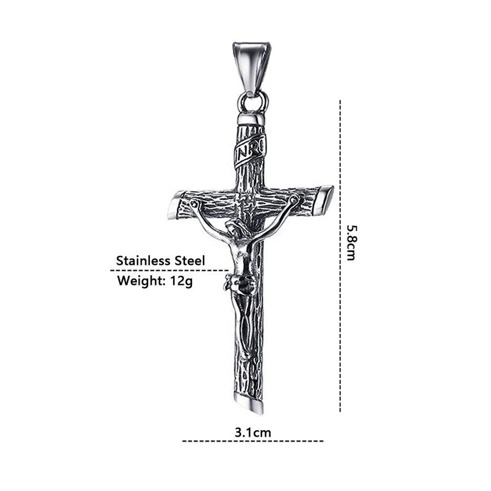 FIREBROS новинка 2025 женское и мужское ожерелье из нержавеющей стали INRI с распятием