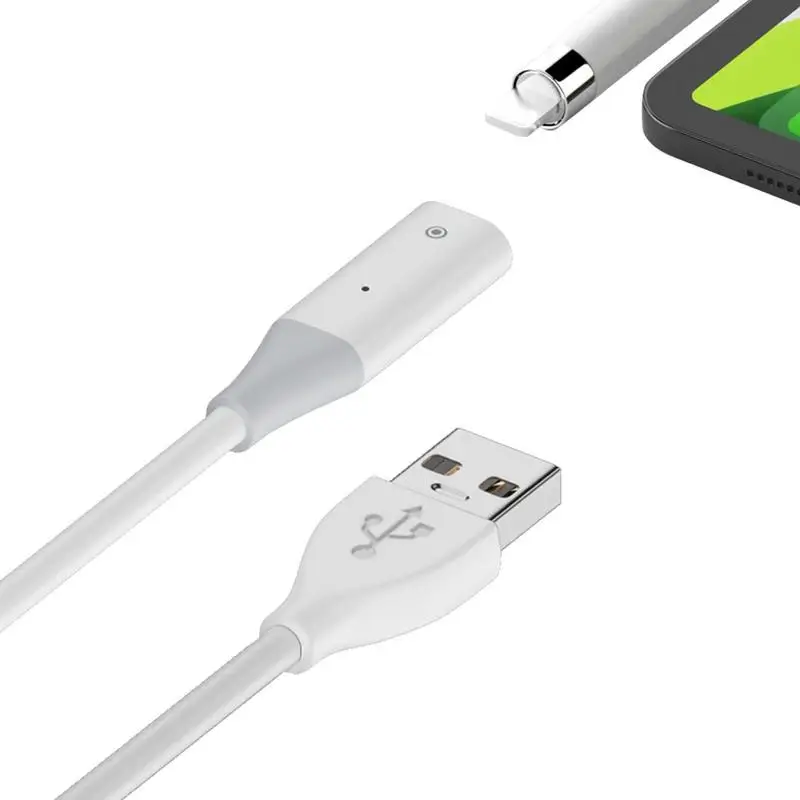 Charger Wire For Apples Pencil Adapter Charging Cable Cord For Apples Touchscreen Stylus Pen Male To Female Extension USB Cable