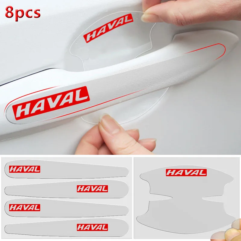 

Car Door Handle Sticker Transparent Car Logo Stickers Decal For Haval H2 H3 H4 H5 H6 H7 H8 H9 2021 2020 2018 2017 2012 M4 F7 F7X