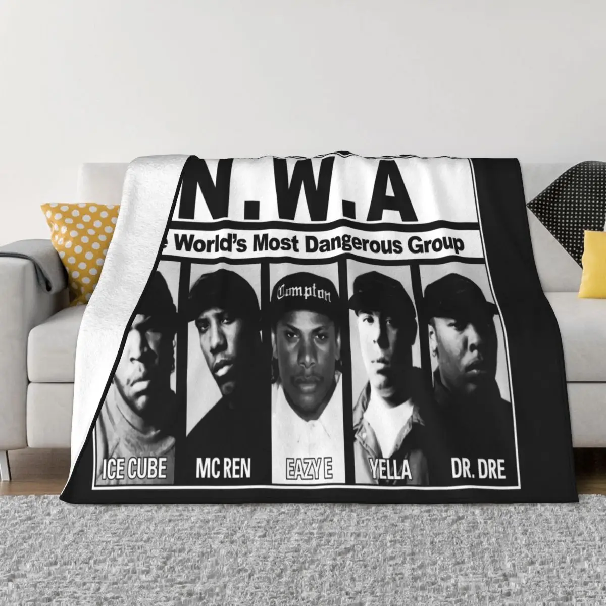 Vtg 90S Мужские бейсбольные маленькие Nwa Eazy E Mc Ren Yella Dre Ice Cube Хип-хоп Рэп Шляпы Плед