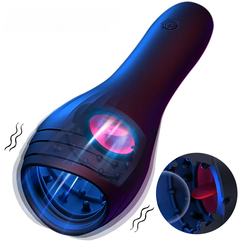 Мастурбатор для мужчин минет тренажер головки вибрирующий массаж пениса секс