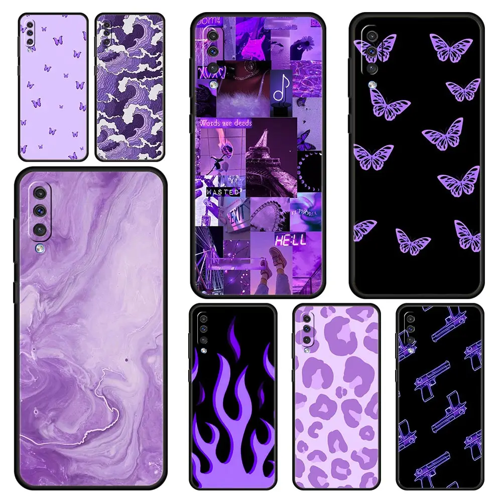 

infinity on Purple Soft Phone Case For Samsung A52 A14 A50 A70 A10 A30 A40 A20S A20E A02S A12 A22 A34 A42 A32 5G A54 A04s Cover
