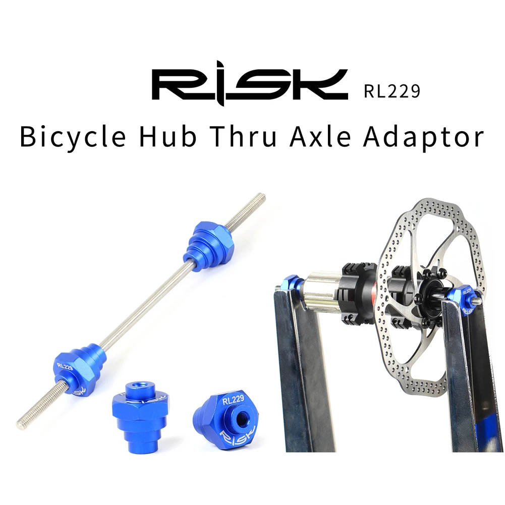 

RISK Bike Wheel Thru Axle Adaptor Bicycle Wheel Repair Truing Stand Platform Repair Tool Cycling Accessories for 12/15/20mm Hub
