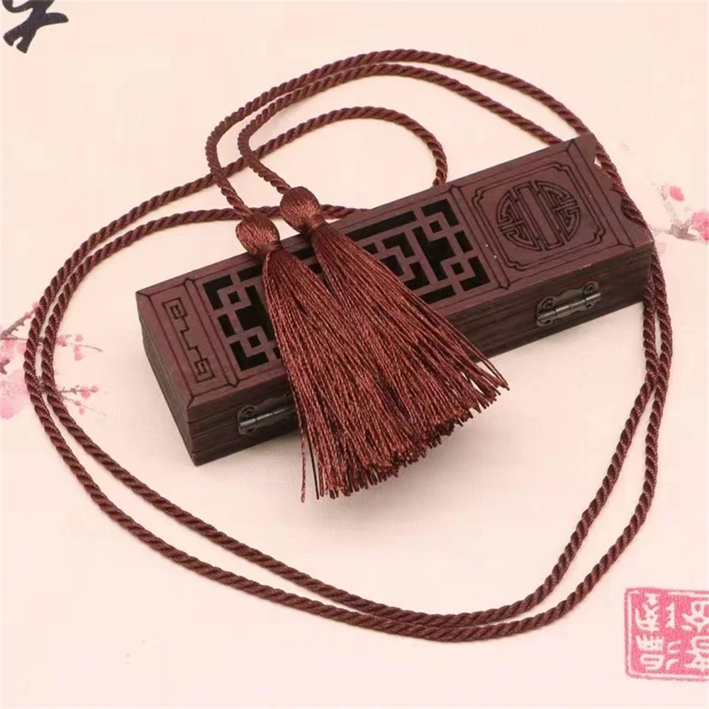4-10Pcs Long Rope Double-end Tassel Fringe DIY Craft Garment Sewing Accessories Silk Pendant Home Decor Room Cord Curtain Buckle images - 6