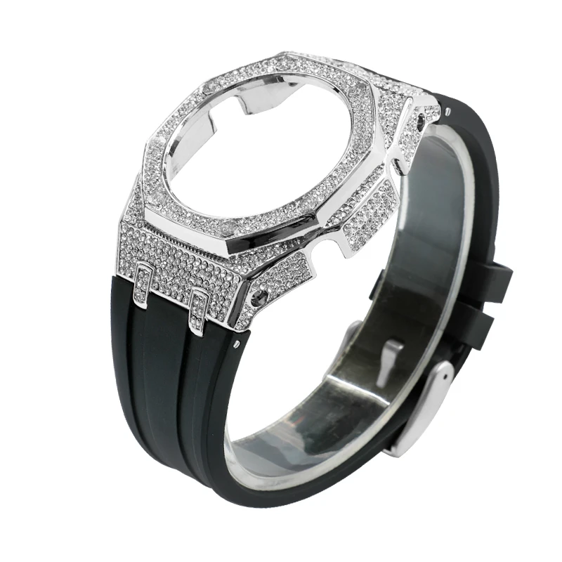 Diamonded Gen4 GA2100 GA2110 GMA-S2100 Металлический корпус MOD Kit для Casioak Безель для часов Резиновый ремешок для часов с инструментами для ремонта (art.: 3920d00cfc08d) - 3920d00cfc08d