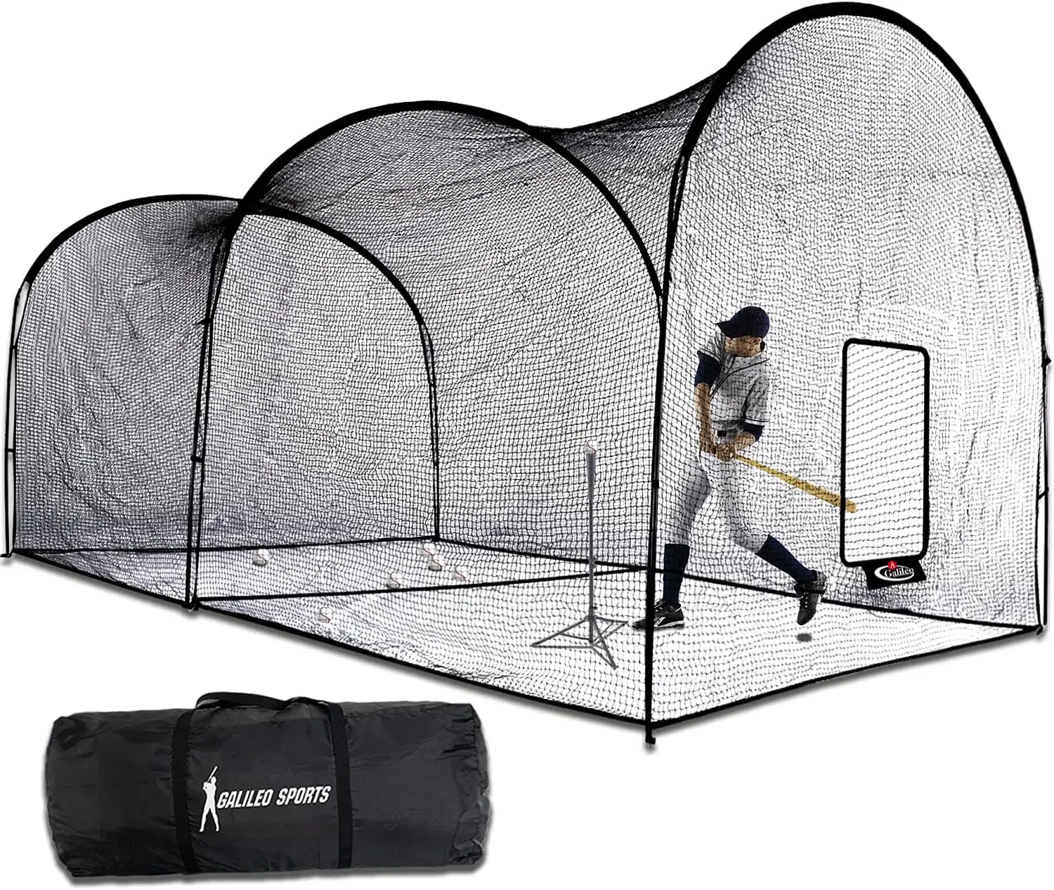 

Cage Baseball Cage Net Softball Cages, Heavy Duty Netting Backstop for Backyard, Training Softball Baseball for Pitching Pitcher