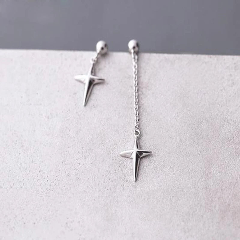 

Art Design Cross Charm Drop Dangle Earrings Asymmetric Cross Earrings For Women Girl Fashion Jewelry Gift