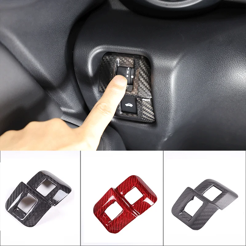 

Для 2022 Toyota 86/Subaru BRZ, Стайлинг автомобиля из настоящего углеродного волокна, наклейка на рамку переключателя для салона автомобиля, аксессуары для интерьера автомобиля