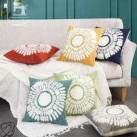 ethnic bohemian floral cotton embroidery pillowcase thick decorative sofa cushion cover living room couch throw pillows