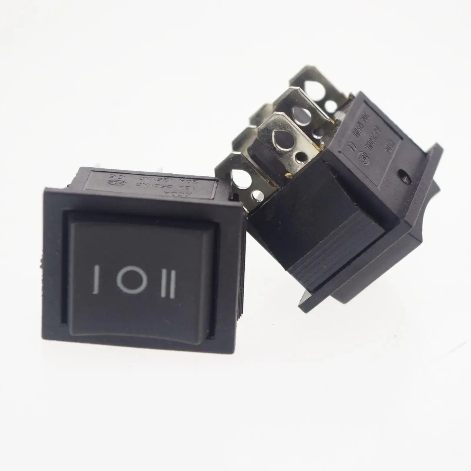 Рокерный переключатель KCD2-203 6-контактный черный