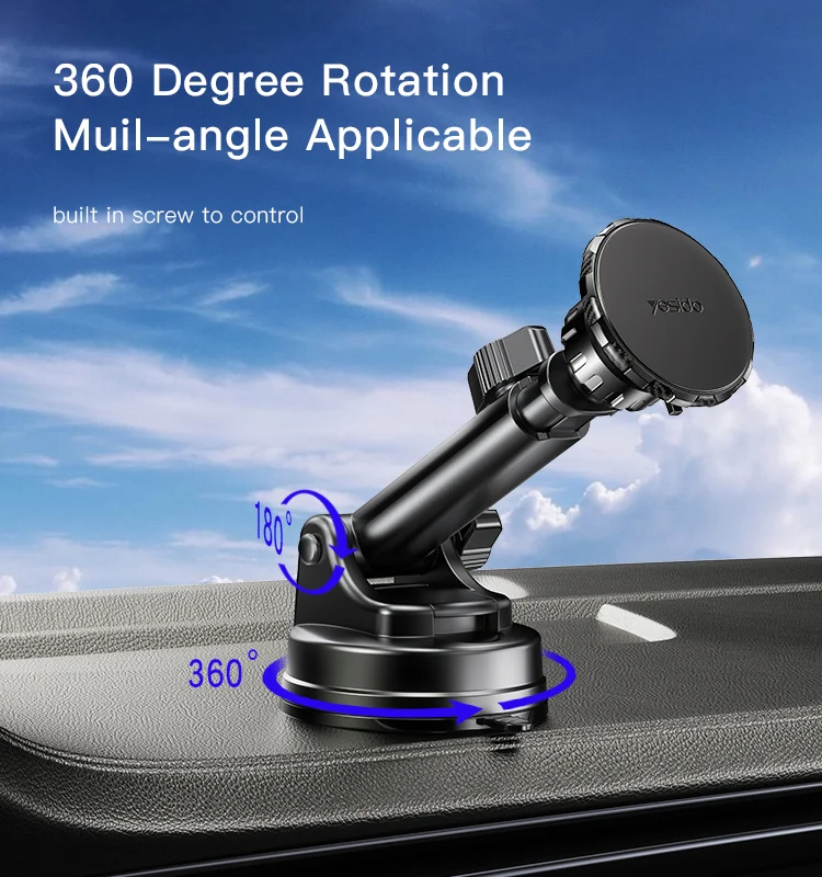 

Yesido Mobile Magnet Stand Car Phone Holder Magnet Mount Stand GPS Telefon Mobile Sucker Support For iPhone 14 13 12 Pro Xiaomi