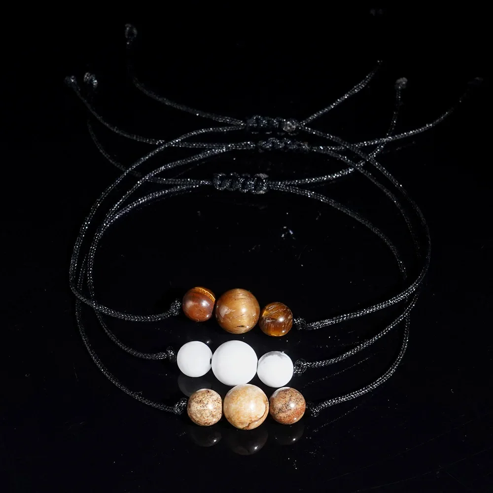 Горячие трансграничные продажи мужской плетеный браслет ручной работы 6 мм/8 мм