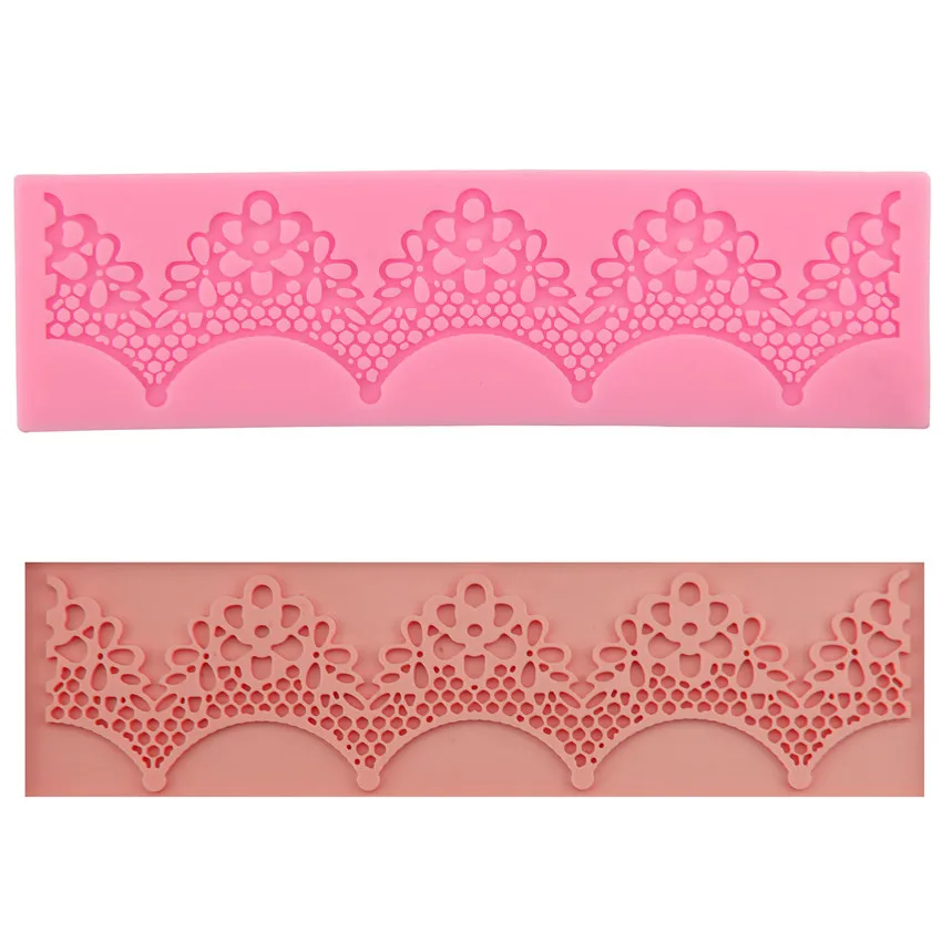 

1pc Baking Tools Food Grade Silicone Molds 3D Lace Shaped For Fondant Cake Lace Decorating 17.5*5.0*0.5cm