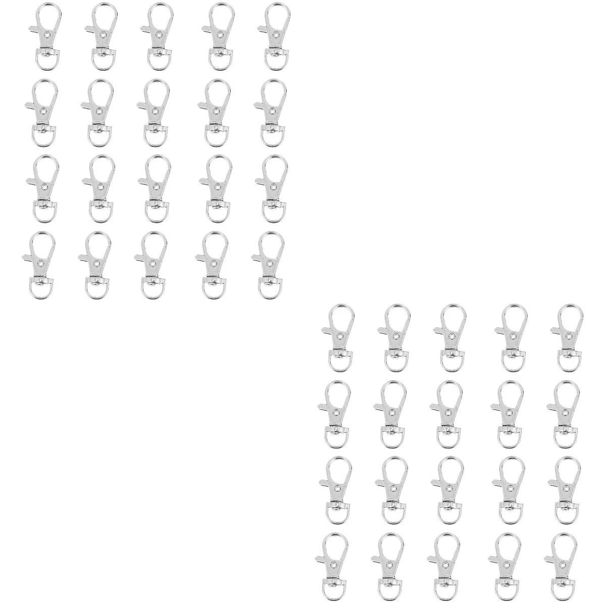 

40 Pcs Parrot Cage Lock Necklace Bulk Sturdy Pet Anti-escape Run Metal Safety Buckle Lobster Clasps Hook Clips
