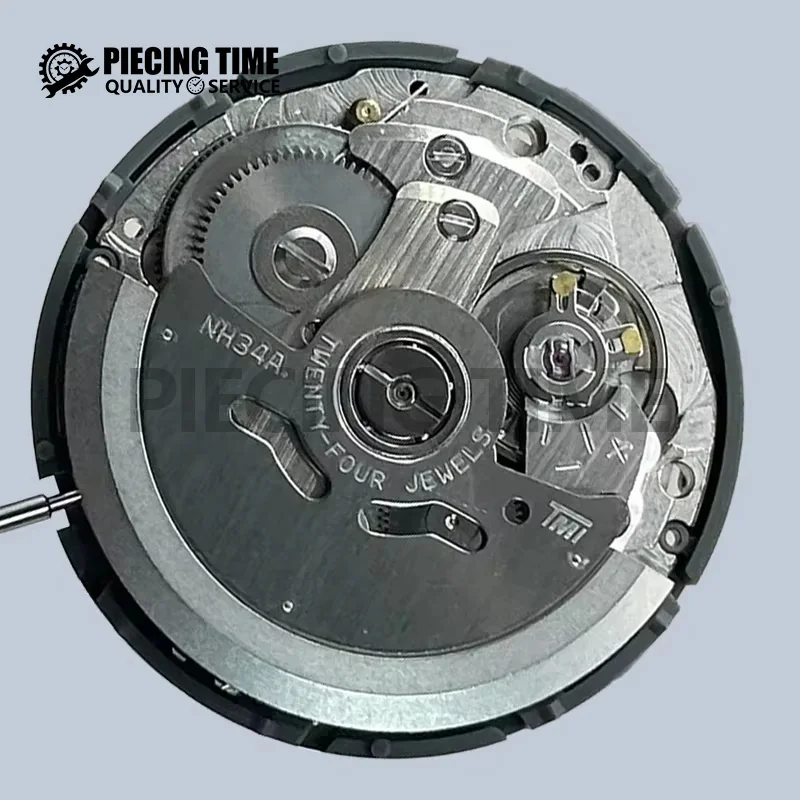 Новый японский механизм NH34 24 камня NH34a GMT 4 стрелки 4R34 часы с датой автоматический