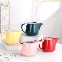 japanese ceramic teapot with stainless steel strainer filter exquisite ceramic teapot for puer oolong kung fu tea set