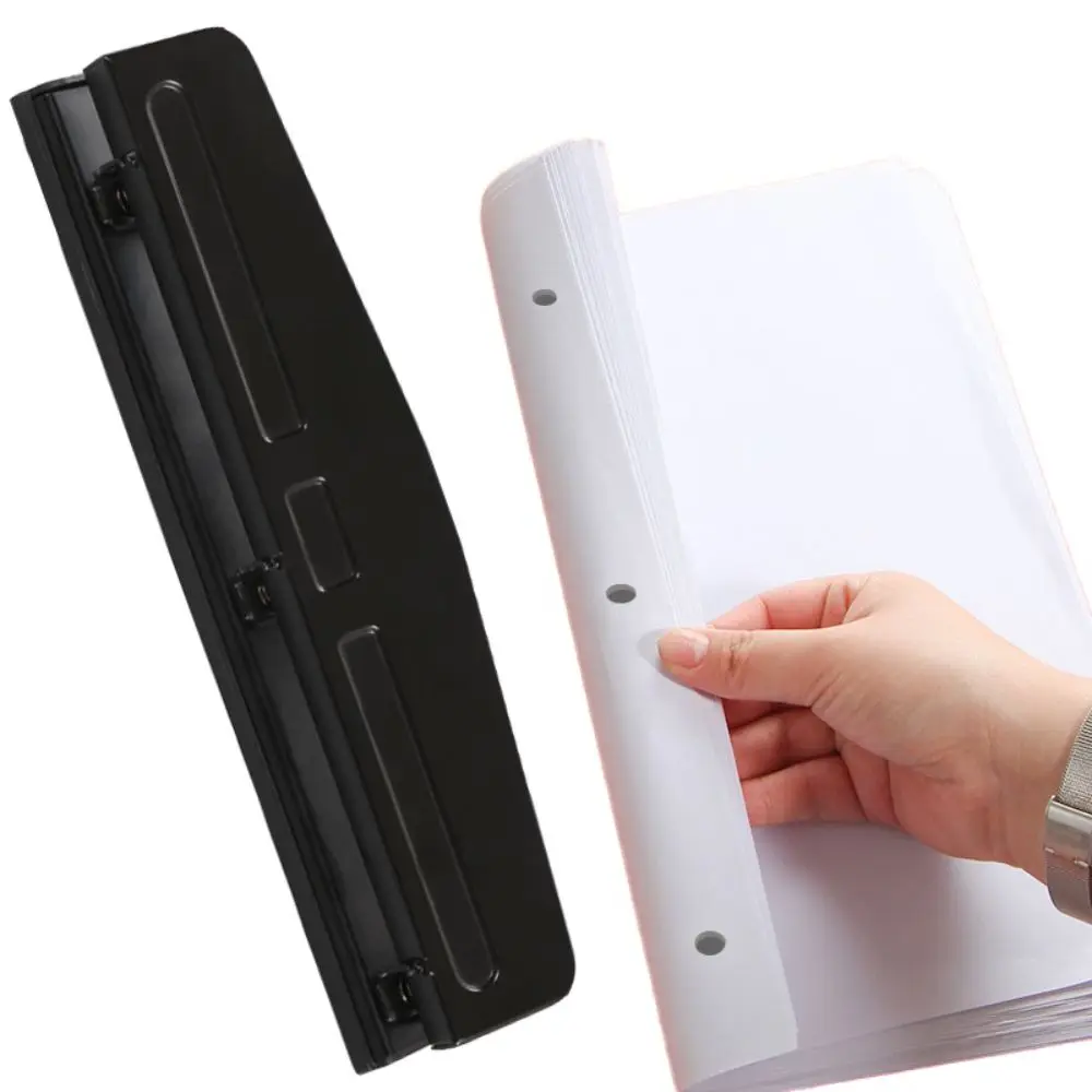 Обучающий высокоточный 3-отвердной дырокол для бумаги металлический 12 листов