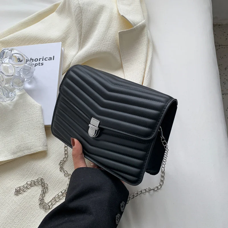 

Fashion Striped Flap Crossbody Bags Chain Strap Women Shoulder Bag Small Handbags And Purses Designer Women Bags