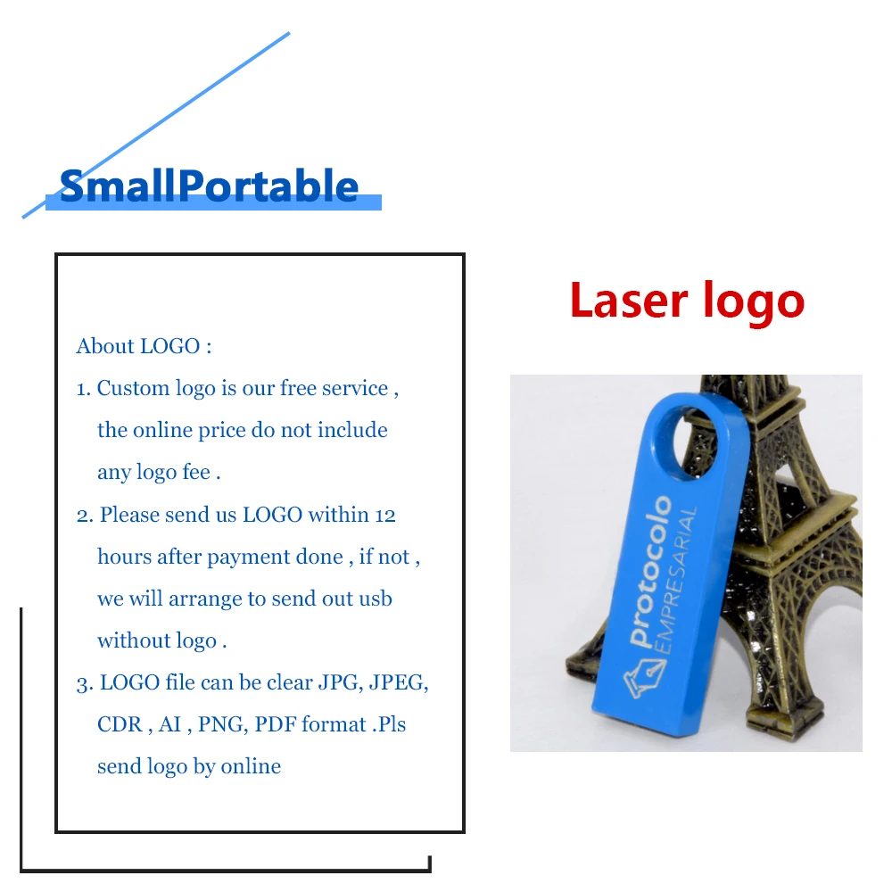 Флеш-накопитель Pen Drive 8ГБ 16ГБ USB 32ГБ 64ГБ 128ГБ металлический брелок высокой скорости 2.0 для планшета/ПК.