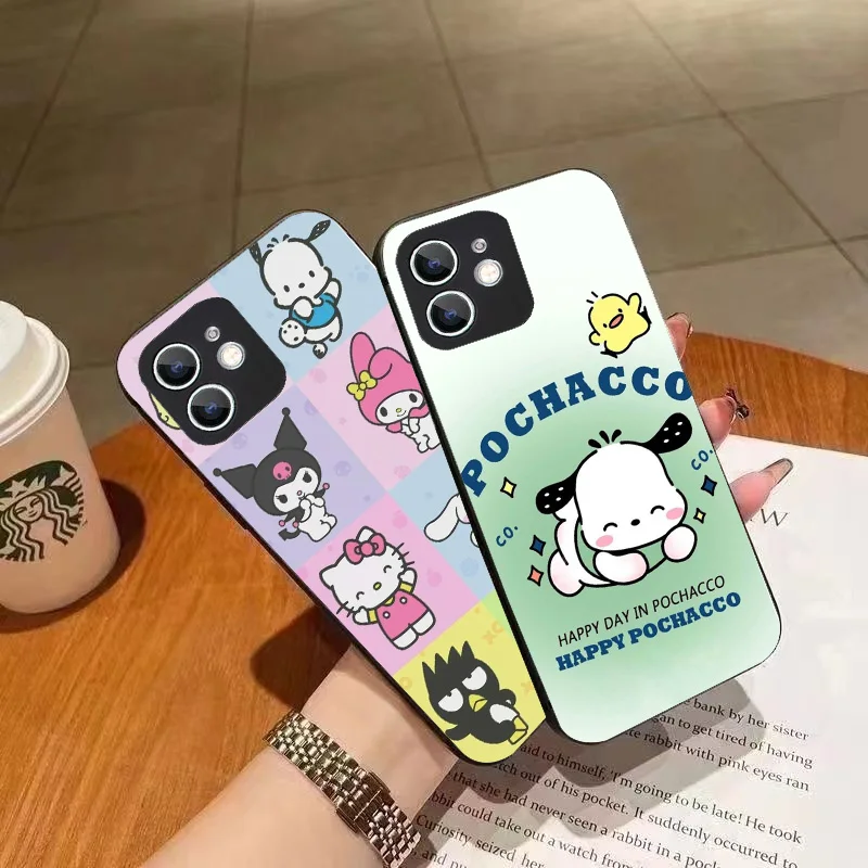 WRB-22 Pompompurin Black Flexible TPU Case For OPPO A73 74 76 77 78 80 83 93 96 94 F15 Find X3 X5 Pro Neo