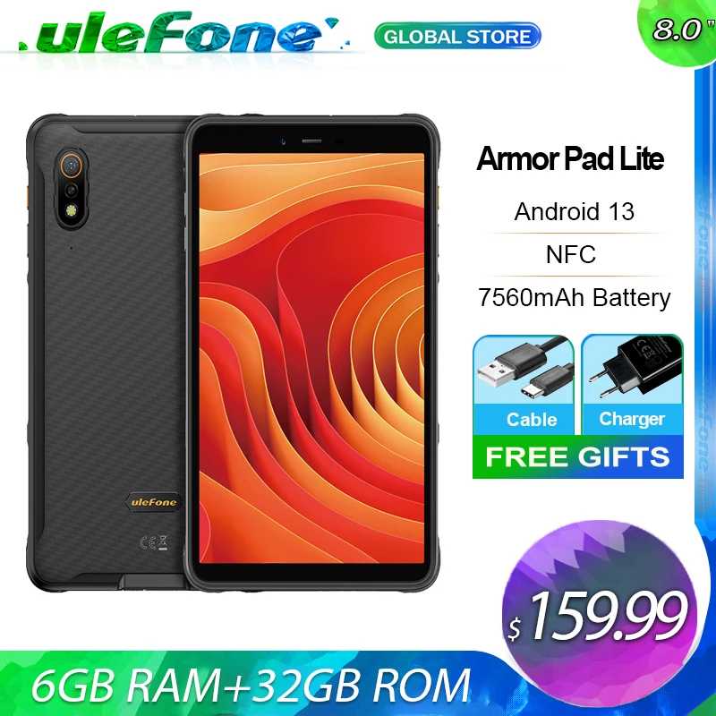 Планшет Ulefone Armor Pad Lite 8&quot 3/32ГБ Wi-Fi+5G Android